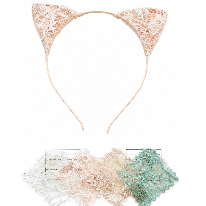“Whisker & Lace” Cat Ear Headband