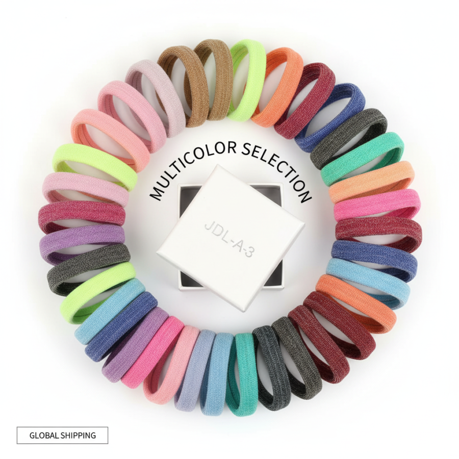 Multicolor Seamless Hair Ties