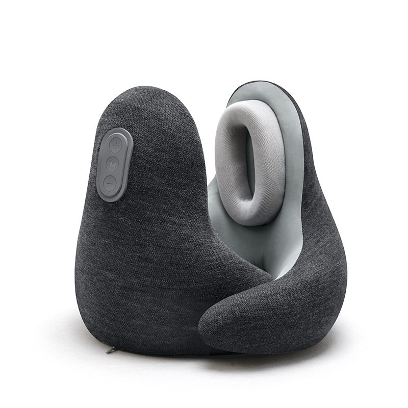 Ergonomic Memory Foam Neck Pillow with Built-in Massage