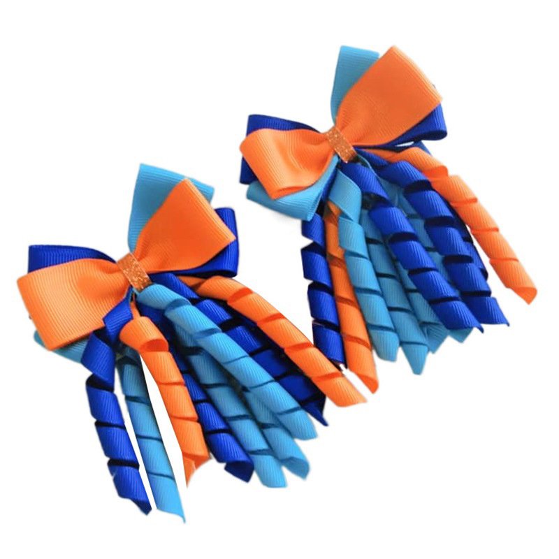 Elegant Black Satin Ribbon Hair Clips