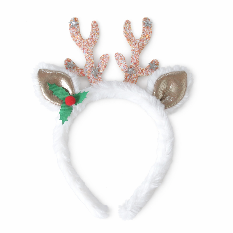 JollyReindeer Festive Plush Headband