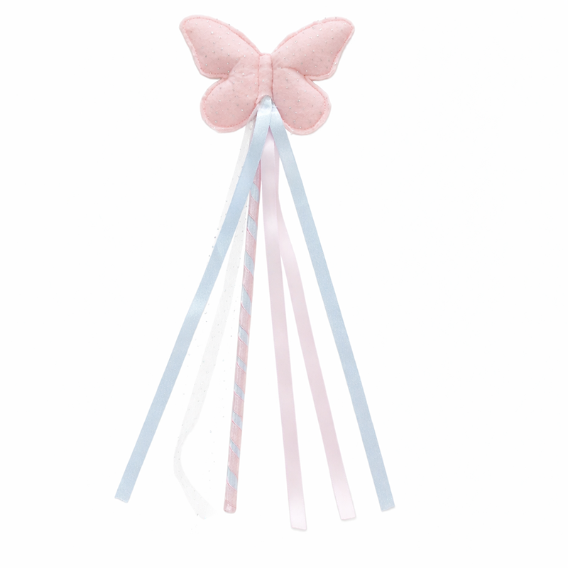 Pastel Butterfly Hair Clip with Ribbon Tails