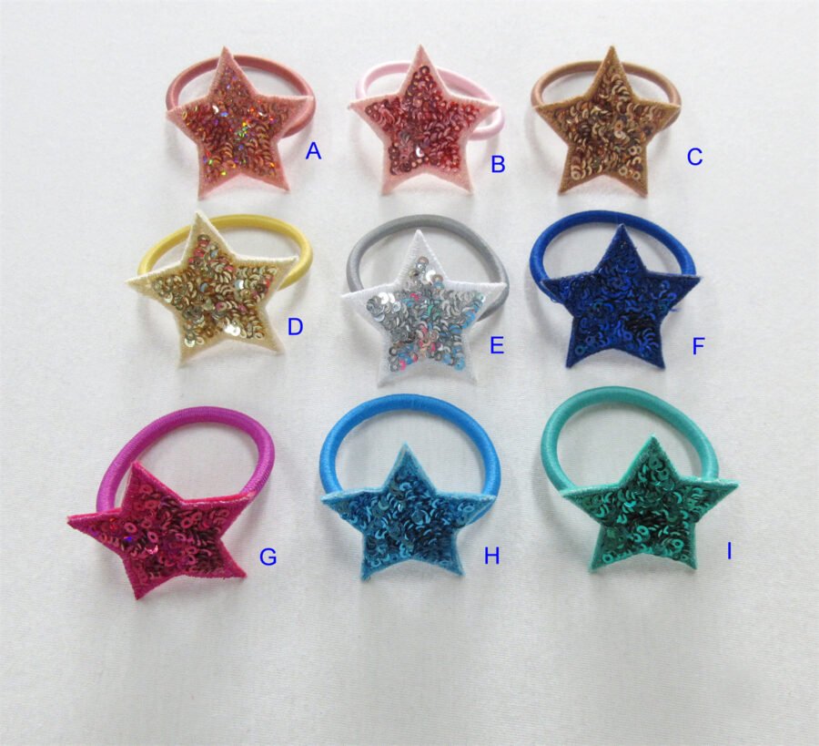 Kids' Glitter Star Hair Ties