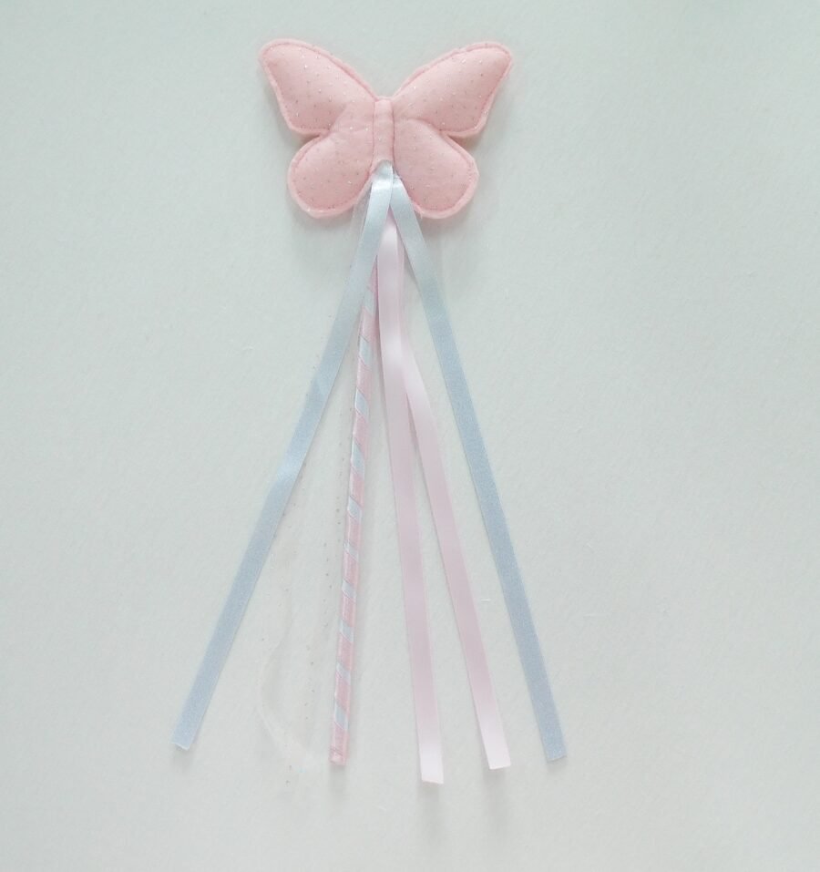 Pastel Butterfly Hair Clip with Ribbon Tails