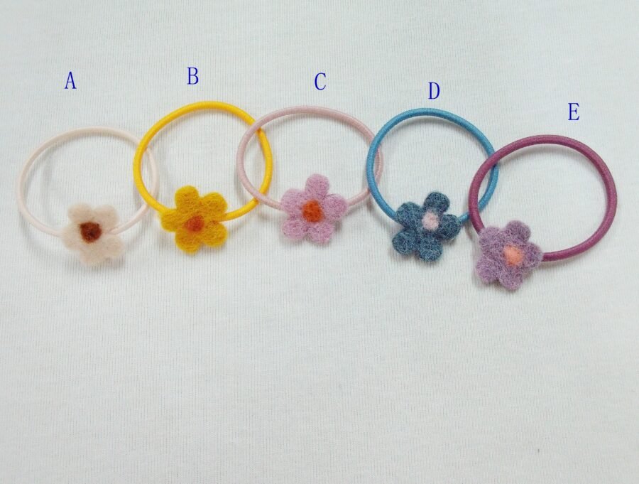 Kids' Felt Flower Hair Ties