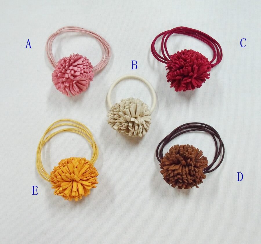 Kids' Fuzzy Ball Hair Ties
