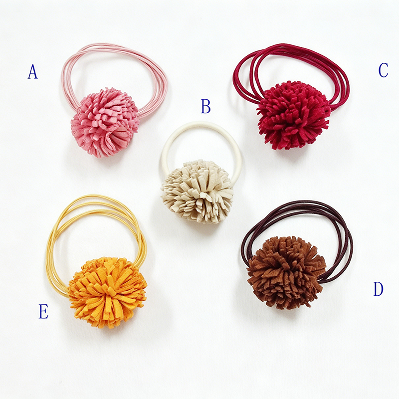 Kids' Fuzzy Ball Hair Ties