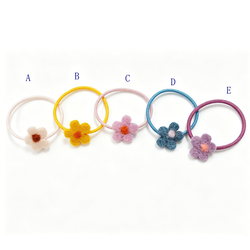 Kids' Felt Flower Hair Ties