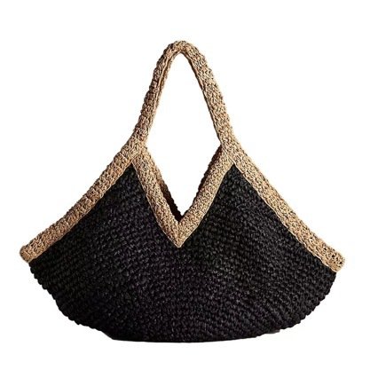 Woven Raffia Shopper Bag