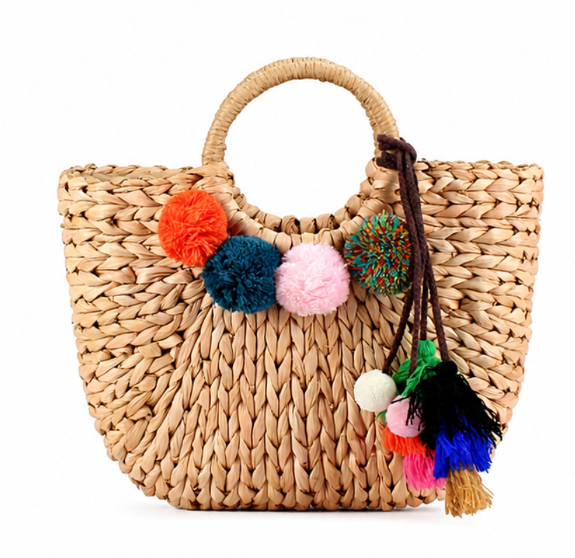 Woven Raffia Shopper Bag