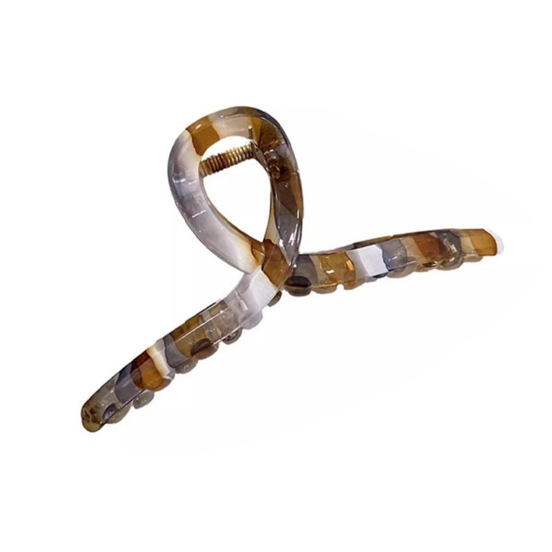Retro Artistic Color Block Claw Hair Clip