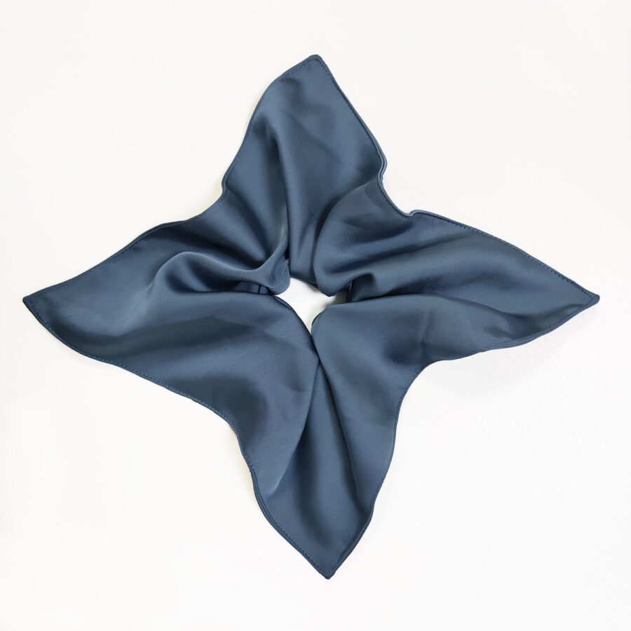 Elegant Satin Square Scarf Scrunchie Hair Tie