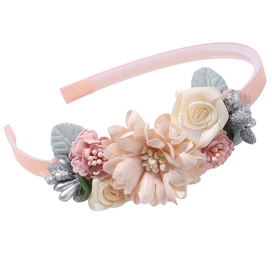 Floral Embellished Headband – Blush Pink Romantic Bloom  Model No.: JKHBJDL202601